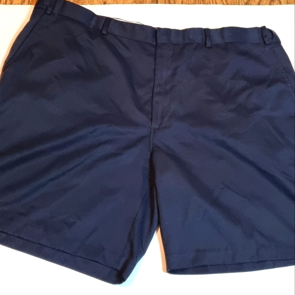 Adjust-A-Band Men's Casual Flat-Front Expandable Shorts Size 46 Navy 4435700